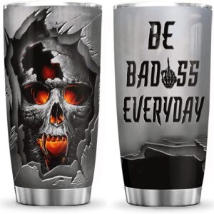 Skull Be Badass Everyday All Over Print Tumbler